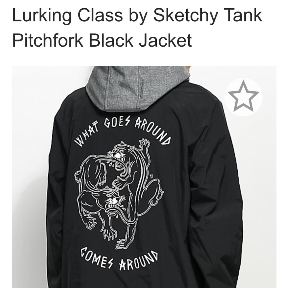Sketchy Tank Pitchfork Black Jacket